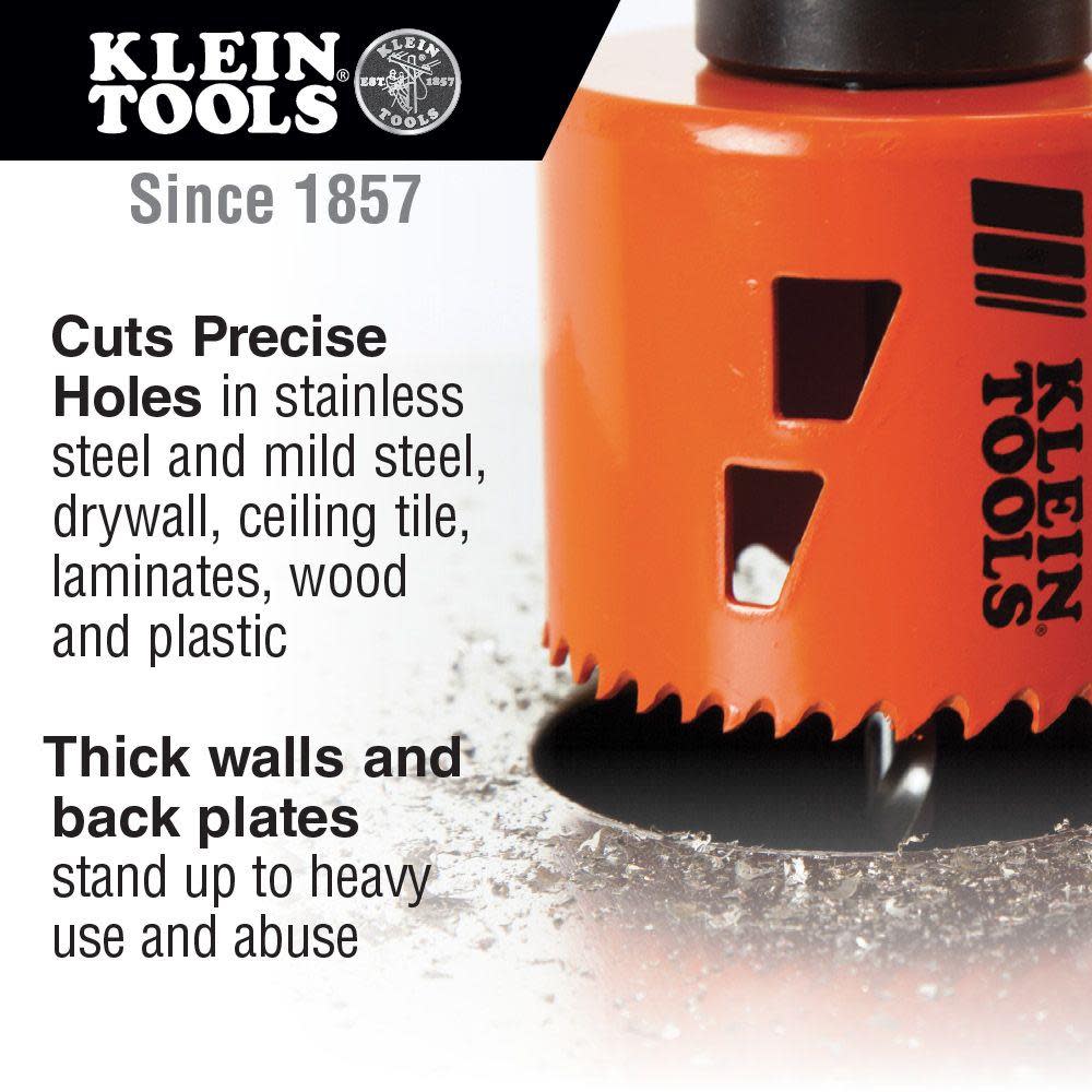 Klein Tools 3-Piece Hole Saw Kit w/ Arbor - Ascmtools