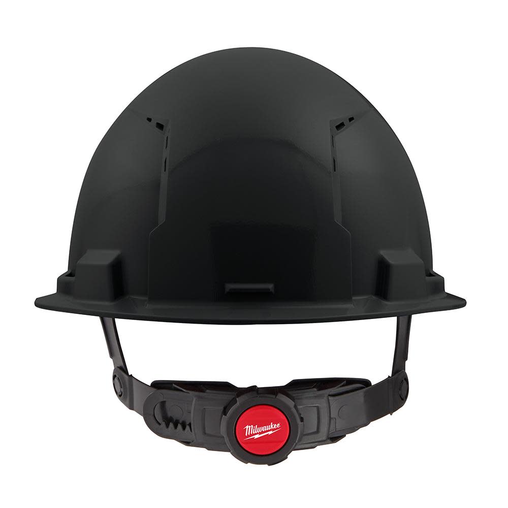 Milwaukee Black Front Brim Vented Hard Hat with 6pt Ratcheting Suspension Type 1 Class C - Ascmtools