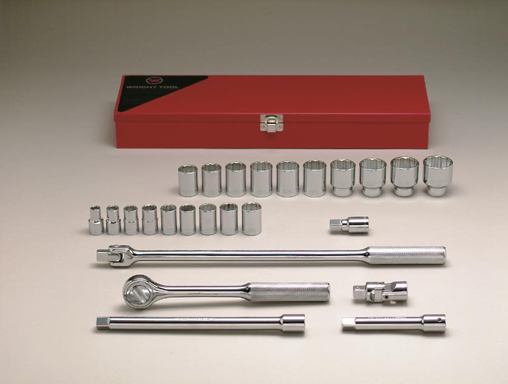 Wright Tool 1/2 In. Drive 25 pc. 12 pt Socket Set - Ascmtools