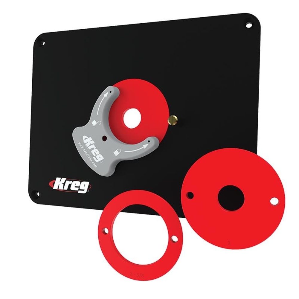 Kreg Precision Router Table Insert Plate with Level-Loc Rings (non predrilled) - Ascmtools