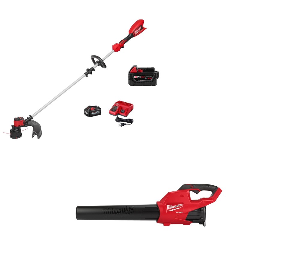 Milwaukee M18 String Trimmer & Gen II Blower with Battery Bundle - Ascmtools