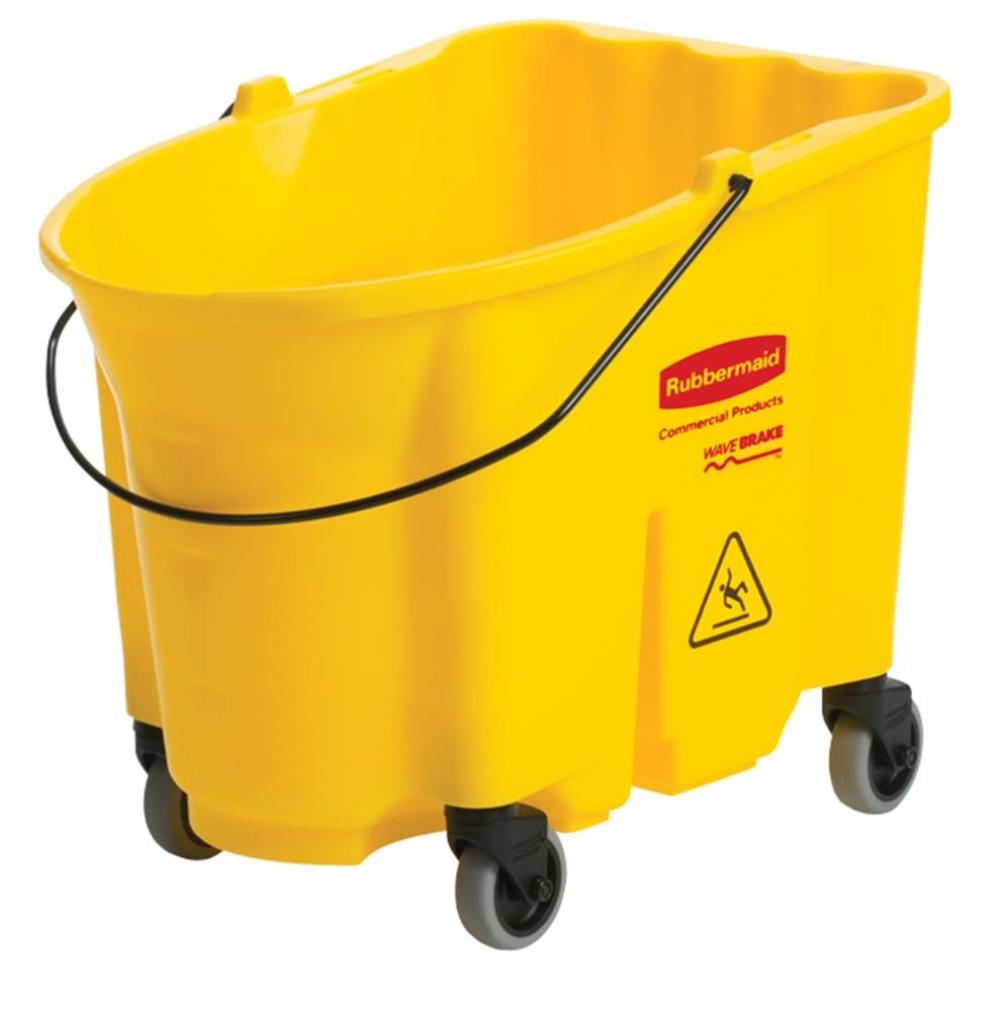 Rubbermaid 35 qt WaveBrake Bucket with Caster Kit - Ascmtools
