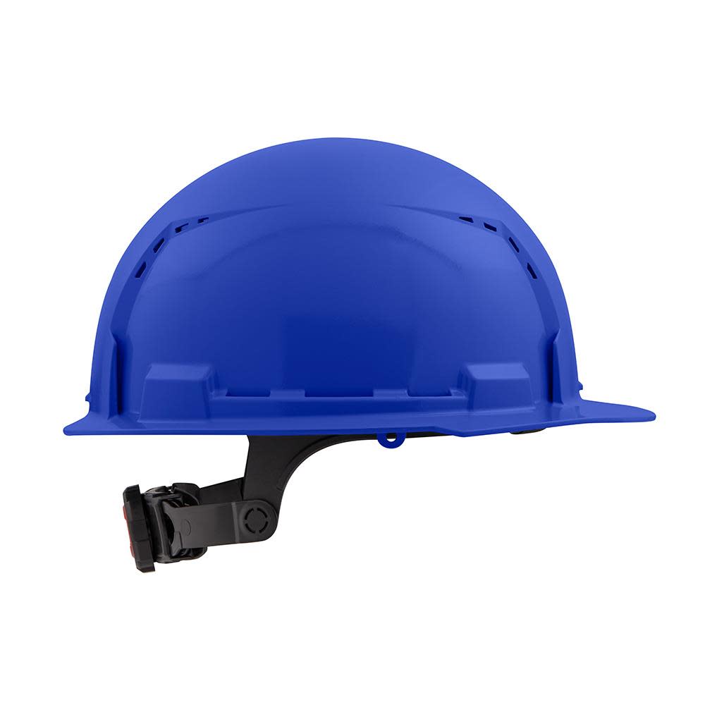 Milwaukee Blue Front Brim Vented Hard Hat with 6pt Ratcheting Suspension Type 1 Class C - Ascmtools