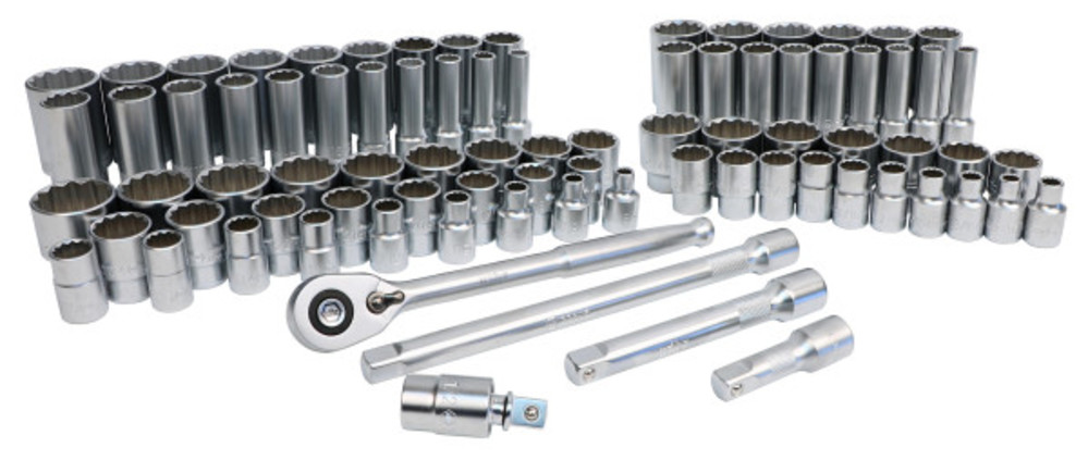 Wiha Professional Socket Set 1/2 Drive Metric and SAE 84pc - Ascmtools