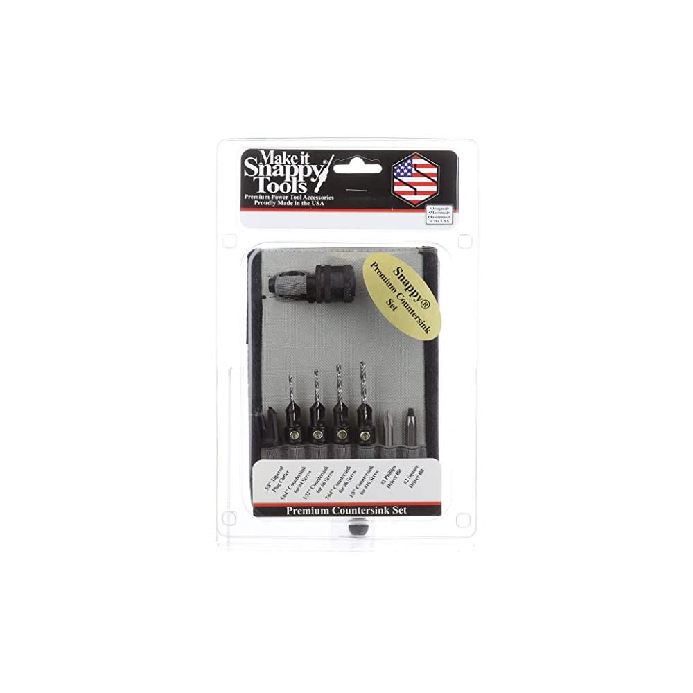 Make It Snappy Drill Bit Belt Clip Pouch Deluxe Countersink Set 11pc - Ascmtools