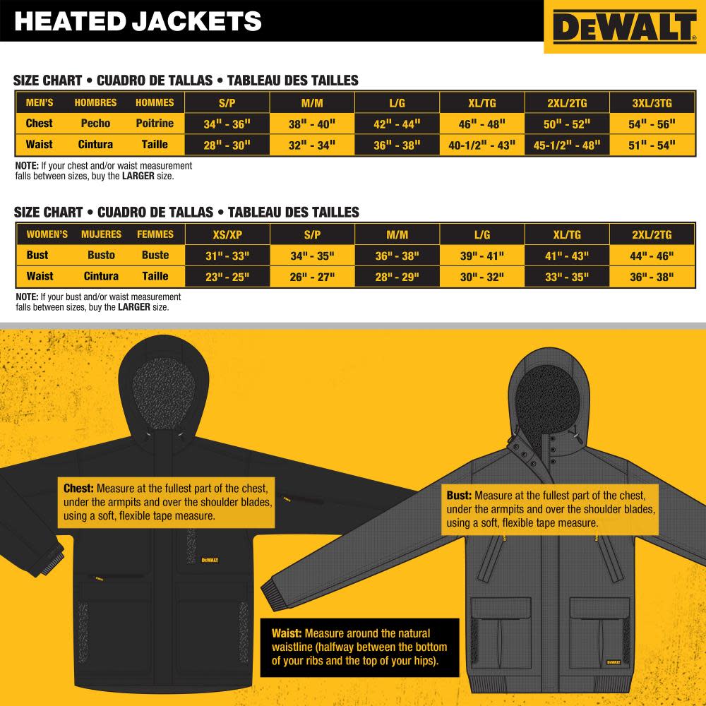 DEWALT Womens Rip Stop Canvas Heated Kit Jacket with Battery/Charger/Adapter XL - Ascmtools