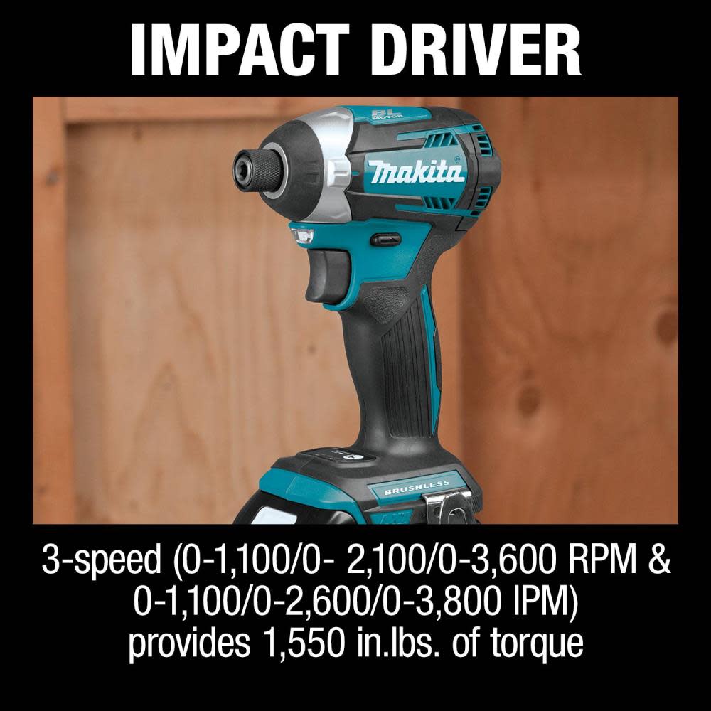 Makita 18V LXT Lithium Ion Brushless Cordless Combo Kit 4pc - Ascmtools