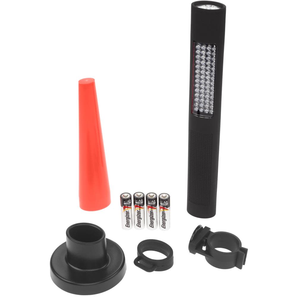Nightstick NSP-1174-K01 LED Flashlight / Safety Light with Magnetic Base & Red Safety Cone - Ascmtools