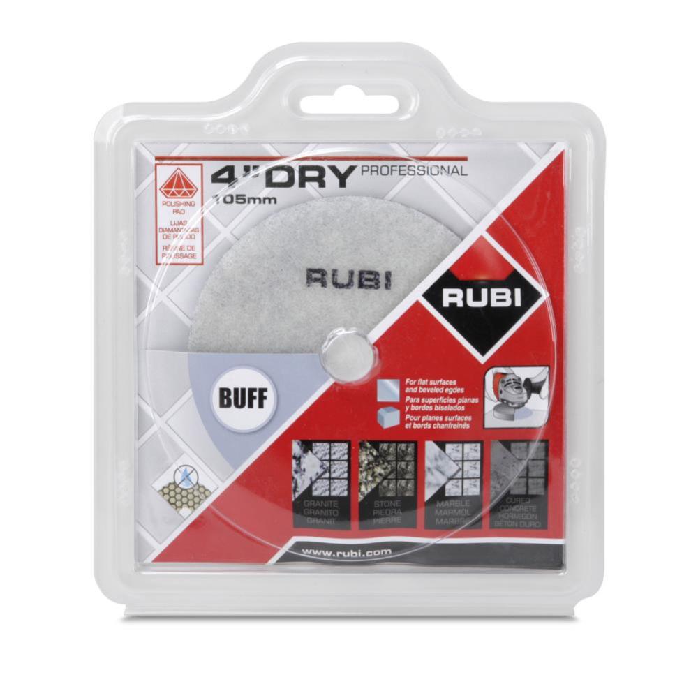 Rubi Tools Resin Dry Polishing Pad Final Buff 4 In. (white) - Ascmtools