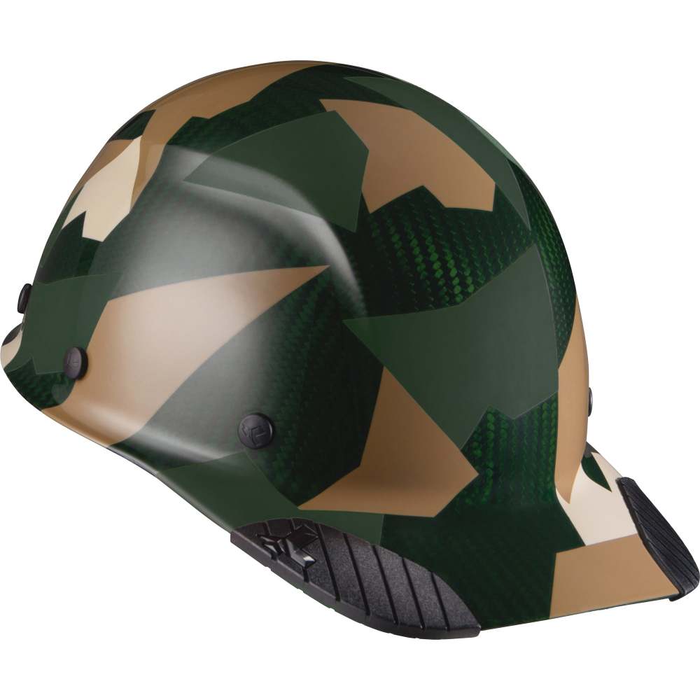 Lift Safety Hard Hat DAX Jungle Camo Carbon Fiber Cap Style - Ascmtools