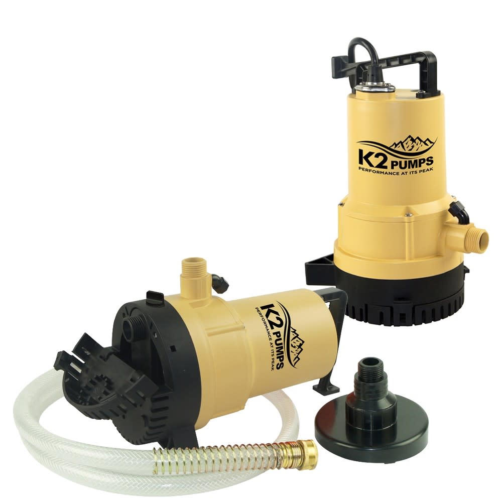 K2 Pumps Submersible Utility Pump & Transfer Pump 1/4 HP Duo 2 in 1 - Ascmtools