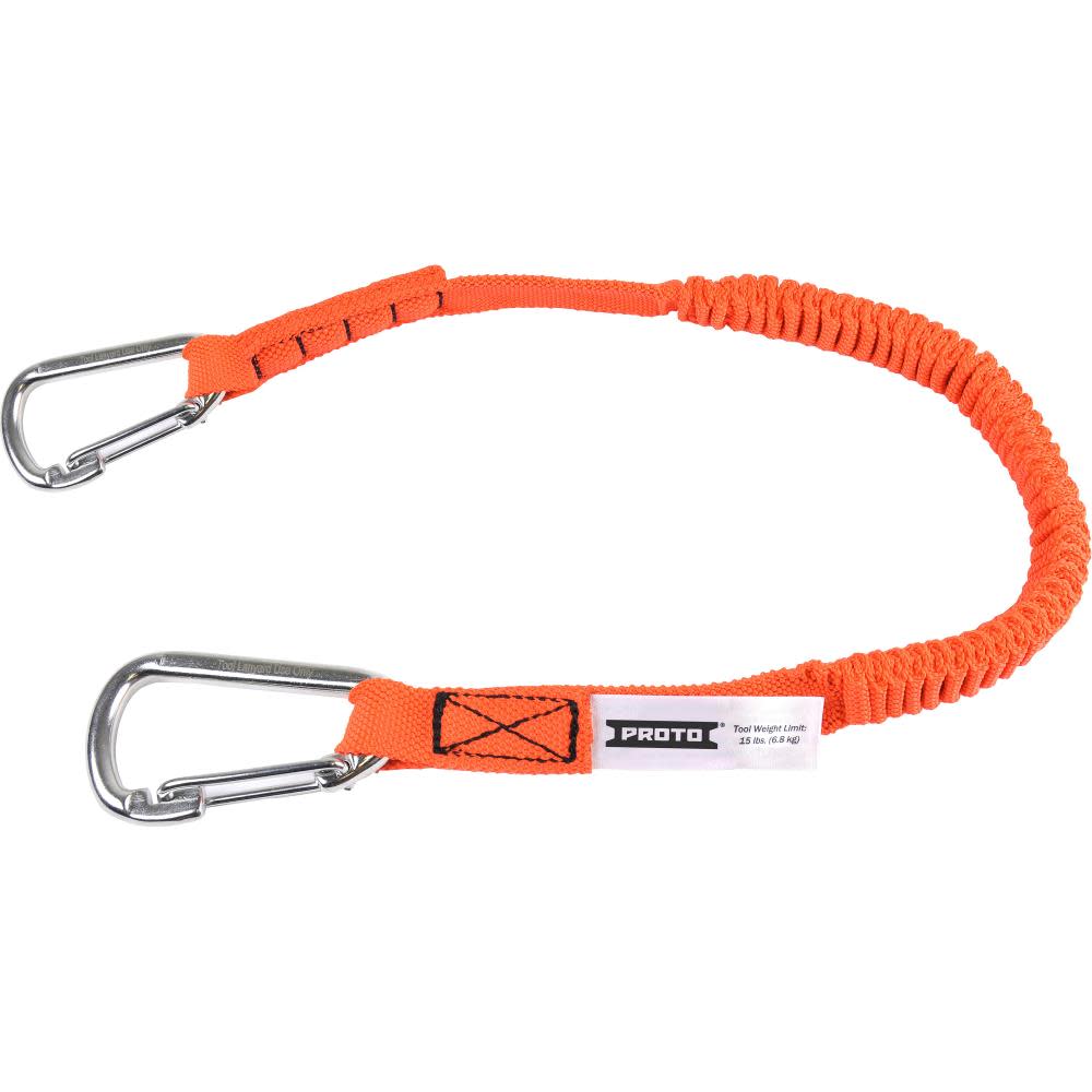 Proto Elastic Lanyard With 2 Stainless Steel Carabiners – 25 lb. - Ascmtools