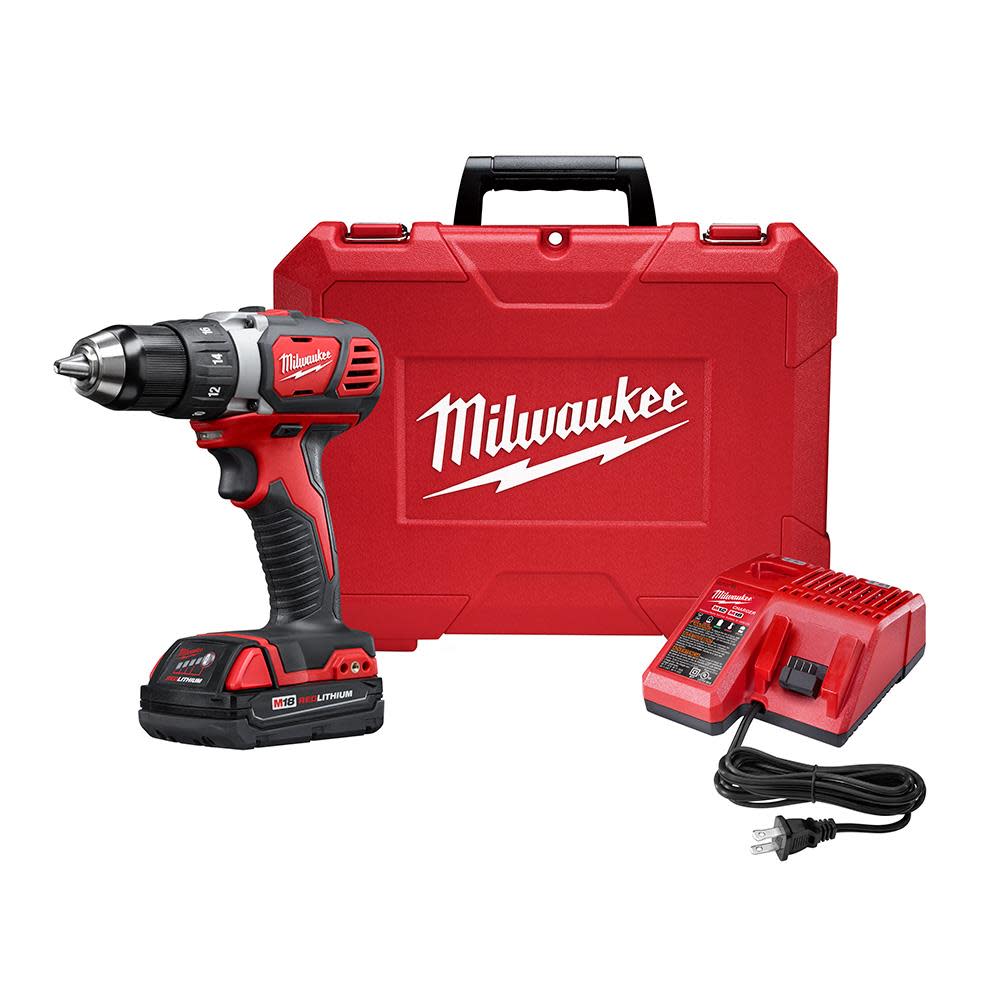 Milwaukee M18 Compact 1/2 In. Drill Driver Kit with Compact Batteries - Ascmtools