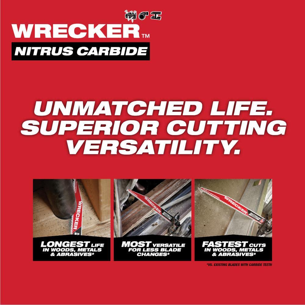 Milwaukee 6″ WRECKER with NITRUS CARBIDE 5Pk - Ascmtools