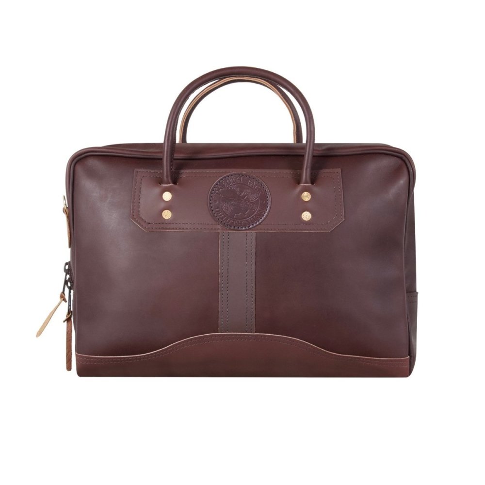 Duluth Pack 14 Liter Capacity Brown Traveler’s Medium Smooth Leather Briefcase - Ascmtools