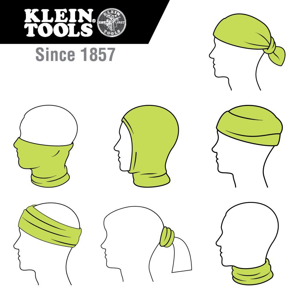 Klein Tools Cooling Neck and Face Band Hi-Viz Yellow - Ascmtools