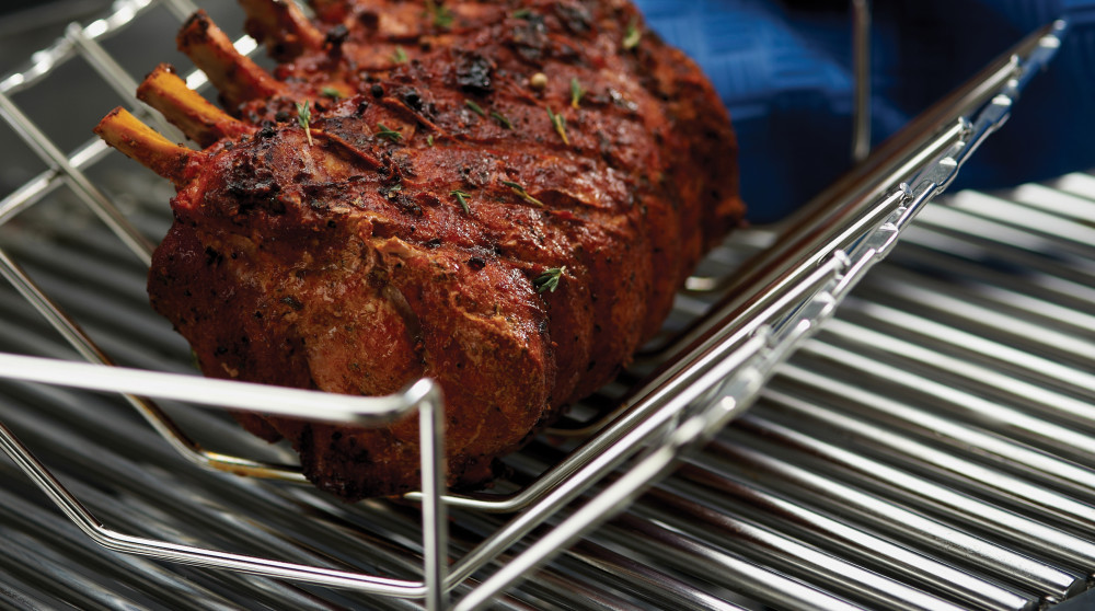 Broil King Stainless Steel Reversible Rib/Skewer Rack - Ascmtools