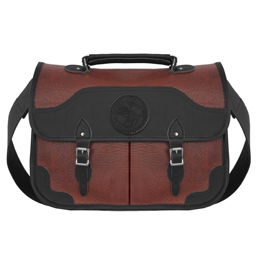 Duluth Pack 15 Liter Capacity Black Trim Bison Leather Executive Briefcase - Ascmtools