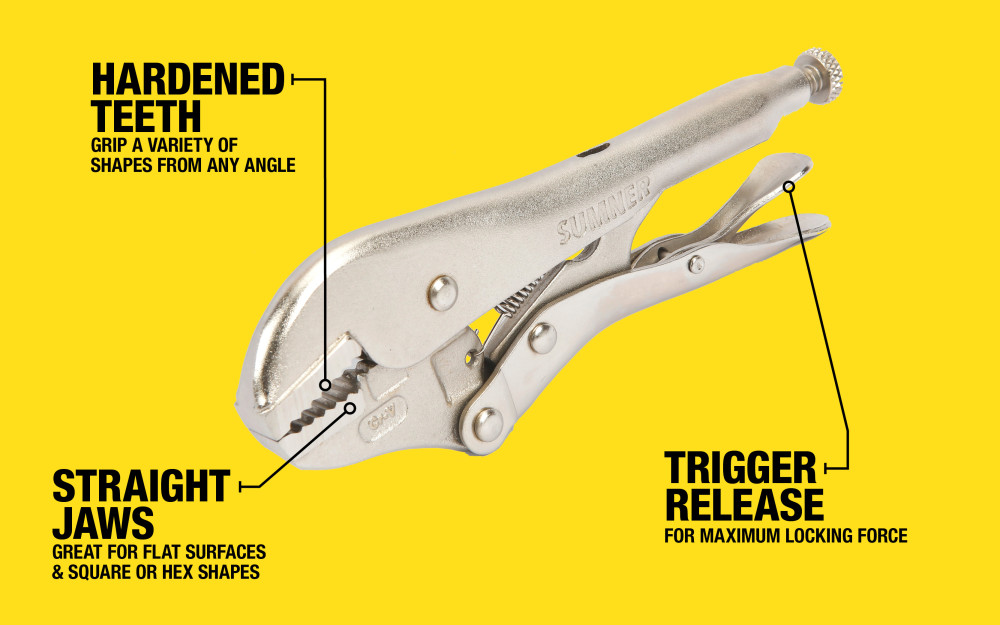 Sumner SLP7 Straight Jaw Locking Pliers 7″ - Ascmtools