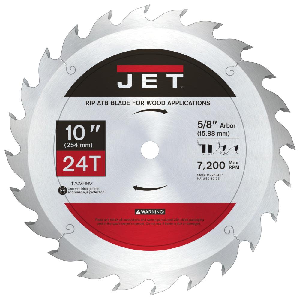 JET 1024 Rip Circular Saw Blade - Ascmtools