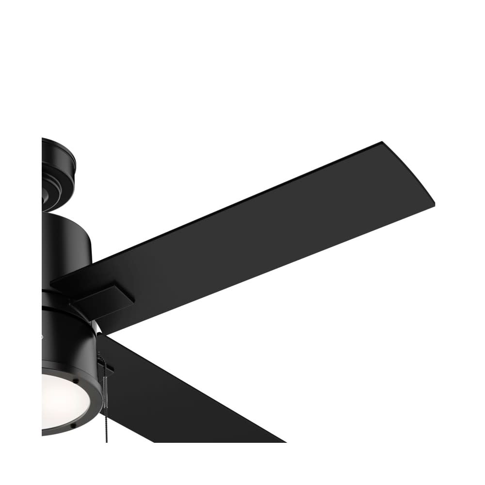 Hunter Fan Beck Ceiling Fan 52″ Matte Black/Greyed Walnut - Ascmtools