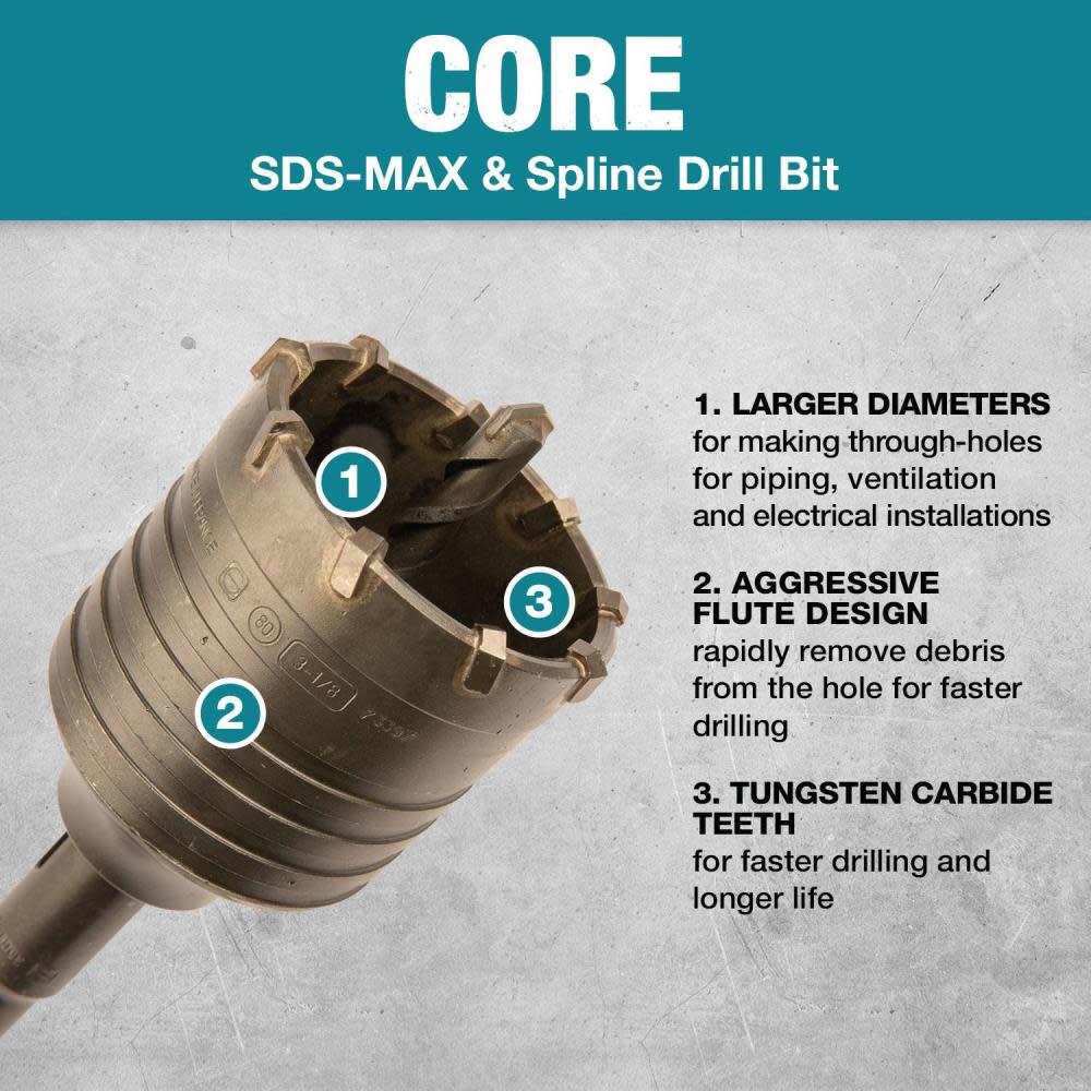 Makita 2-5/8″ Rotary Hammer Core Bit - Ascmtools