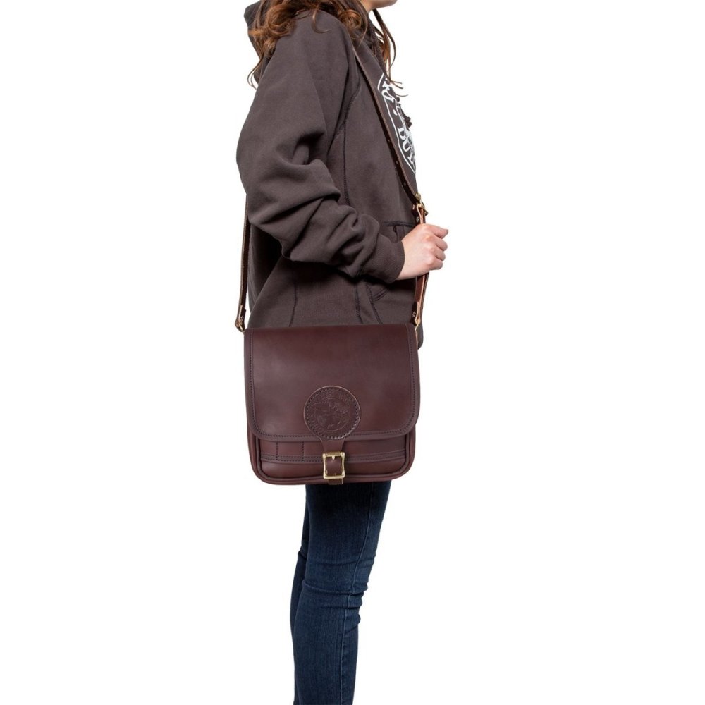 Duluth Pack 4 Liter Capacity Brown Leather Mini Haversack - Ascmtools