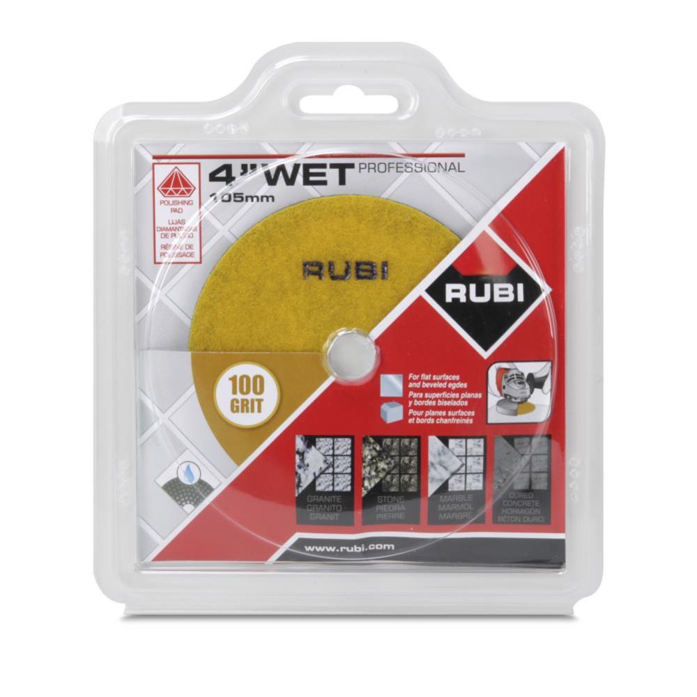 Rubi Tools Resin Wet Polishing Pad 100 Grit 4 In. - Ascmtools