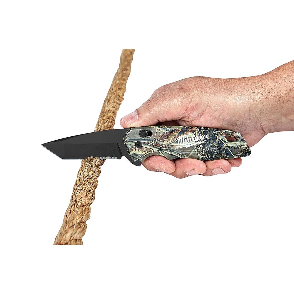 Milwaukee FASTBACK Camo Spring Assisted Folding Knife - Ascmtools