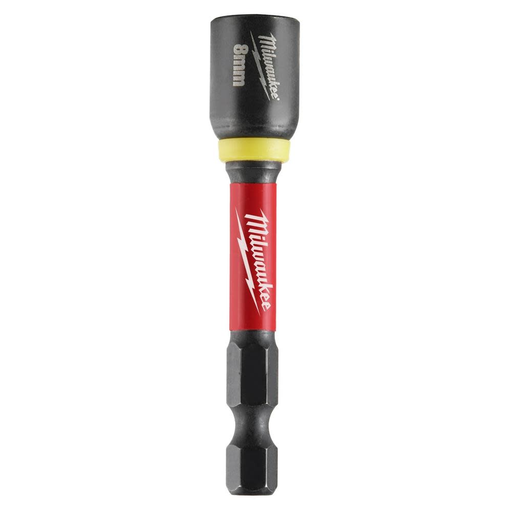 Milwaukee SHOCKWAVE Impact Duty 8MM x 2 9/16″ Magnetic Nut Driver 10pk - Ascmtools