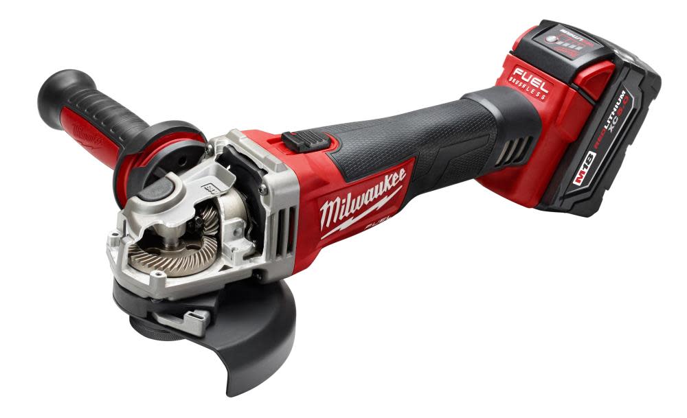 Milwaukee M18 FUEL 4-1/2 In. / 5 In. Grinder Slide Switch Lock-On 1 Battery - Ascmtools