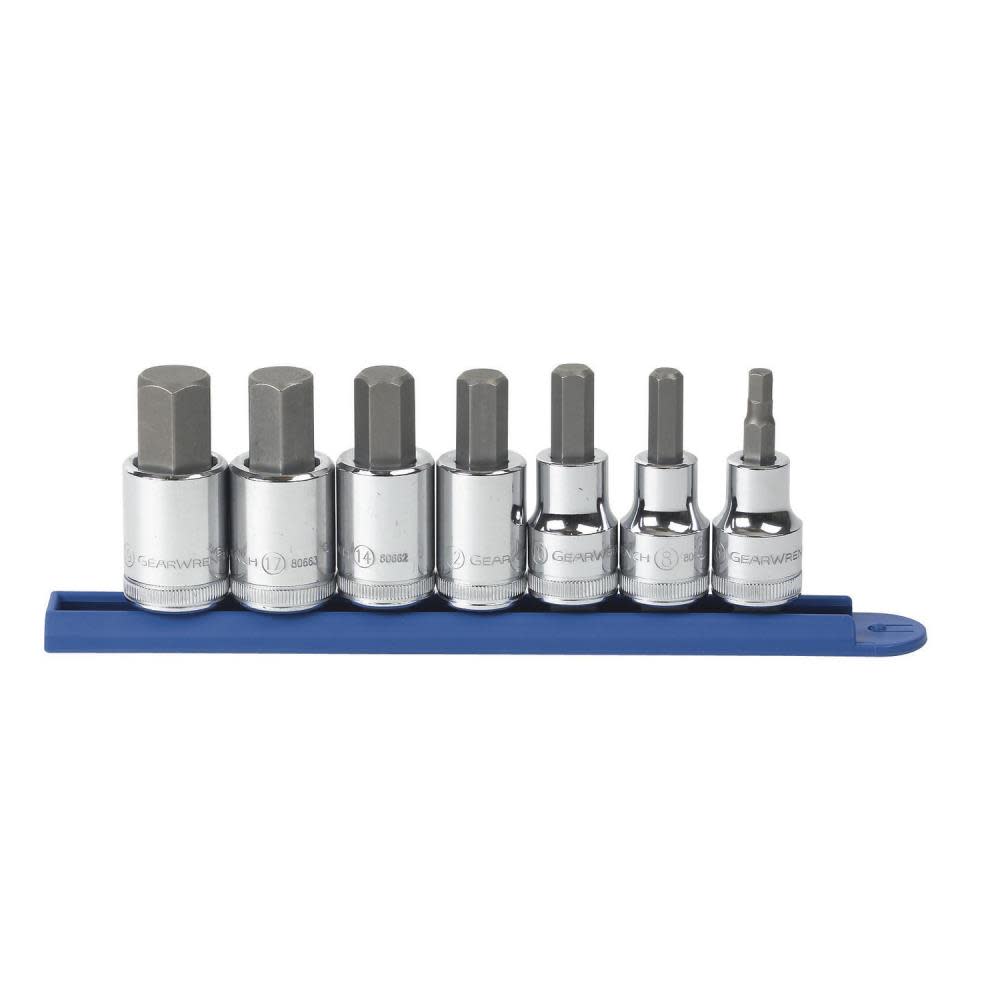 GEARWRENCH 7 Pc 1/2″ Drive Hex Bit Metric Socket Set - Ascmtools
