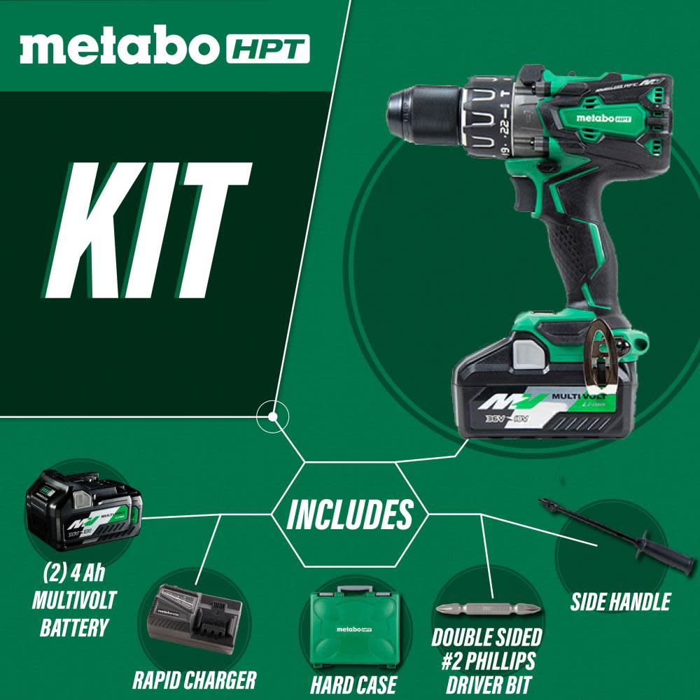 Metabo HPT Multivolt 36V Brushless Hammer Drill Kit - Ascmtools