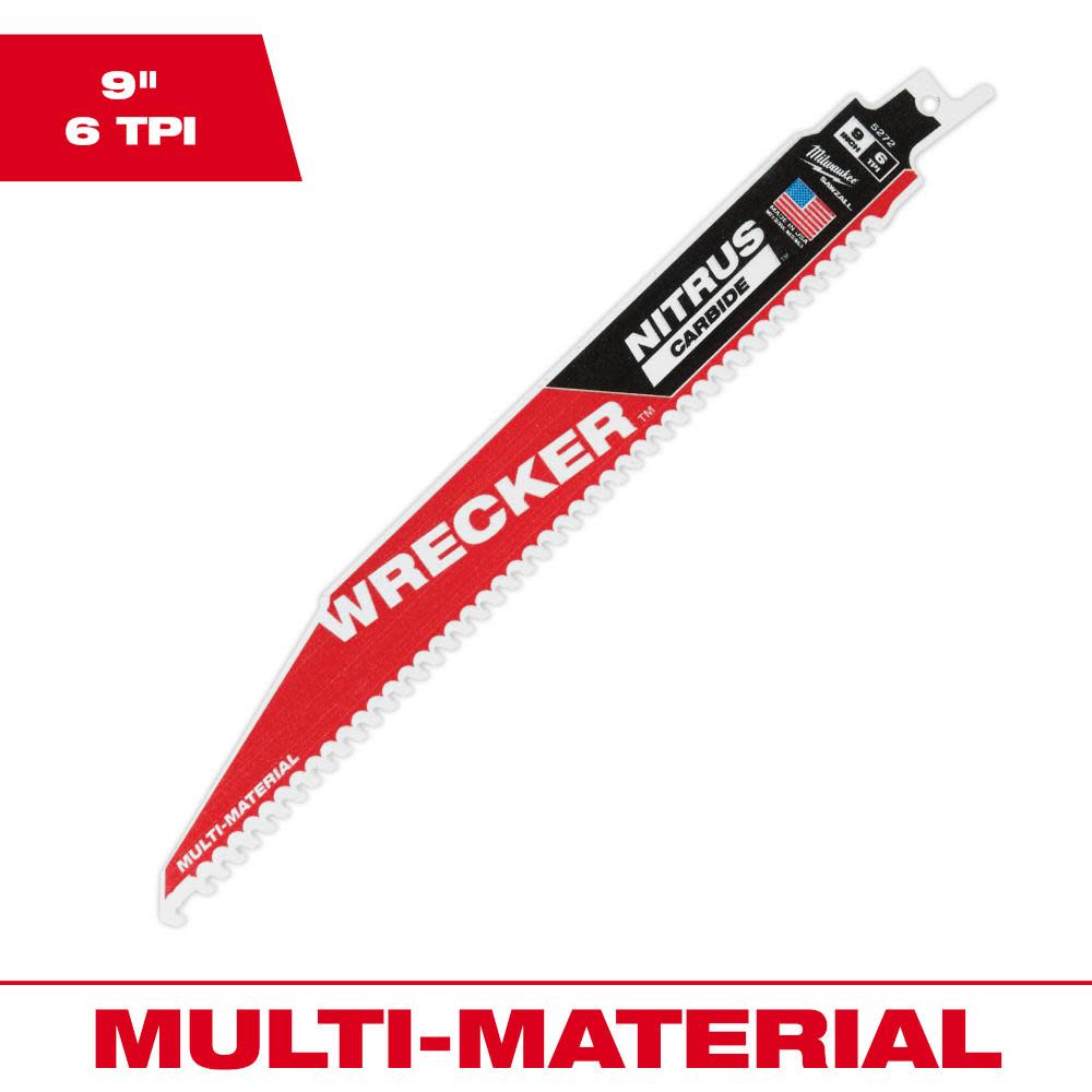 Milwaukee 9″ WRECKER with NITRUS CARBIDE 1Pk - Ascmtools