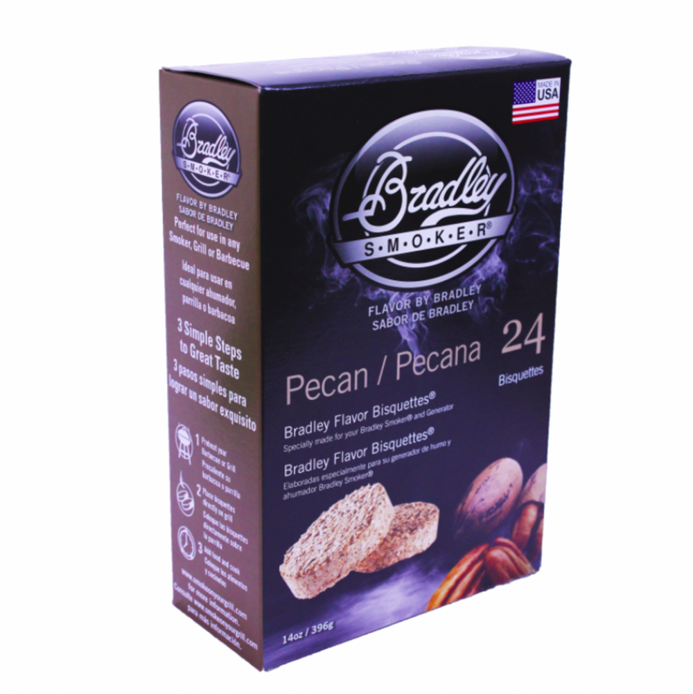 Bradley Smoker Pecan Bisquettes–24 Pack - Ascmtools