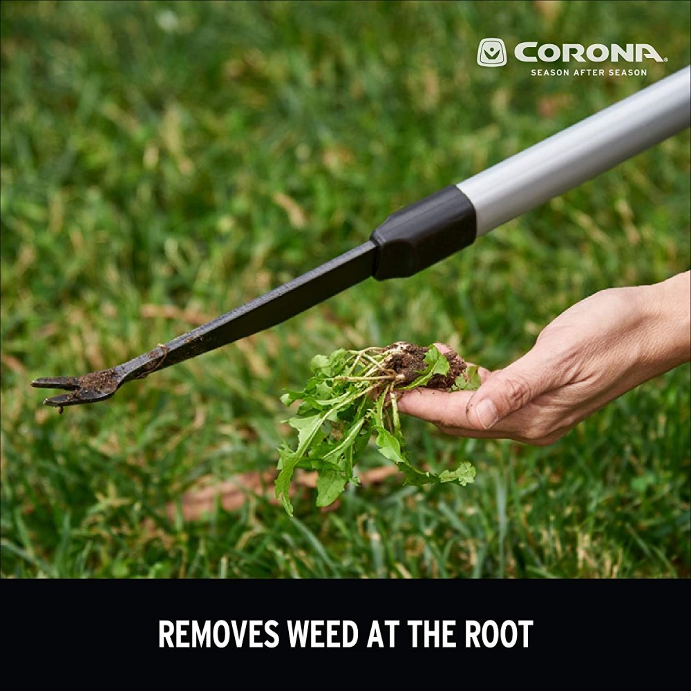 Corona Weeder 40″ ComfortGEL Steel Extended Reach 2 Prong - Ascmtools