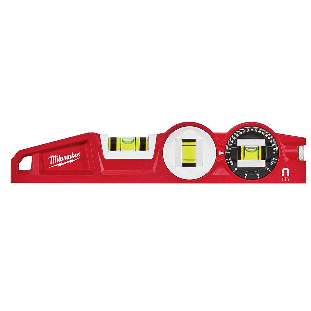Milwaukee 10 in. Die Cast Torpedo Level with 360 Degree Locking Vial - Ascmtools