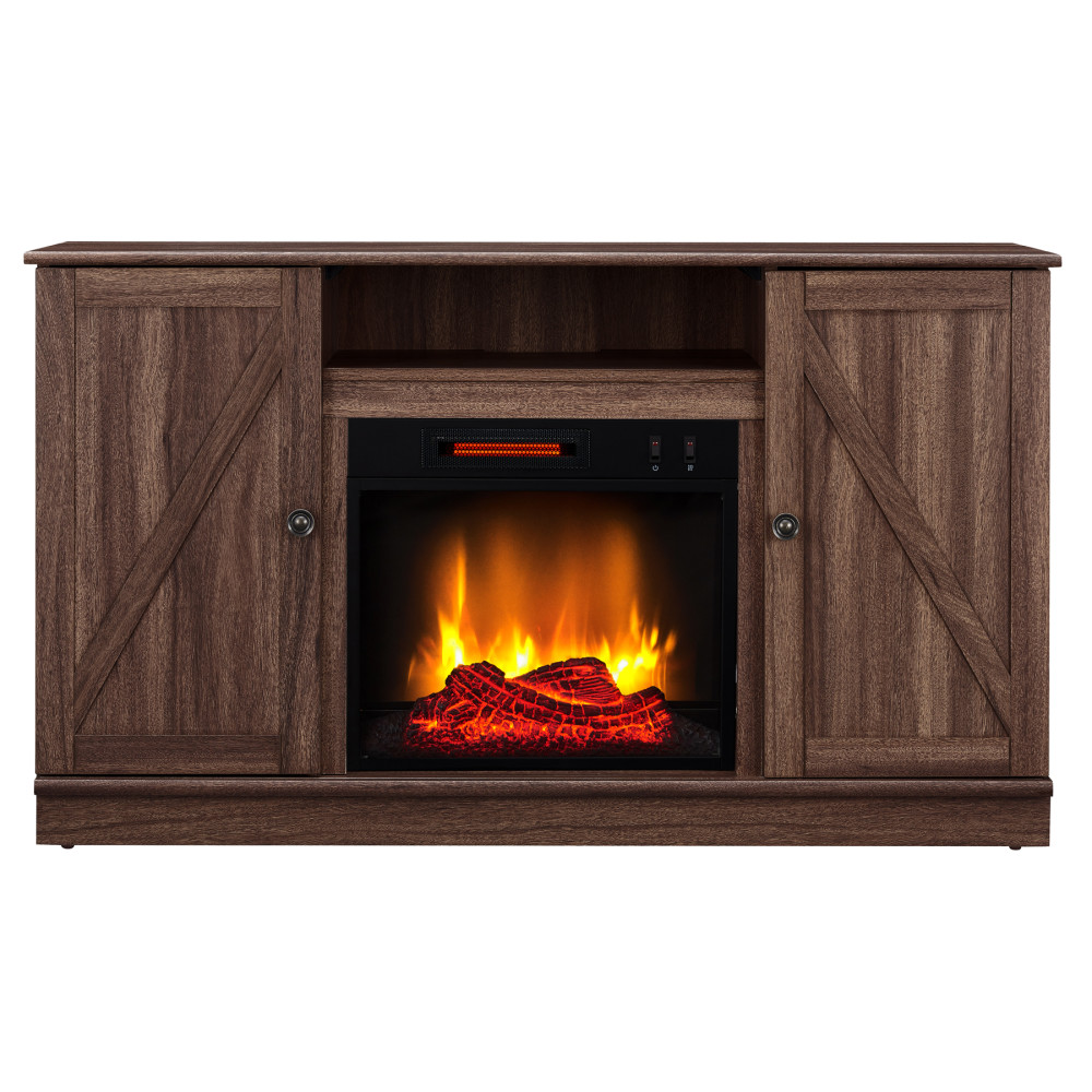 Hearthpro Barn Wood Media Electric Fireplace - Ascmtools