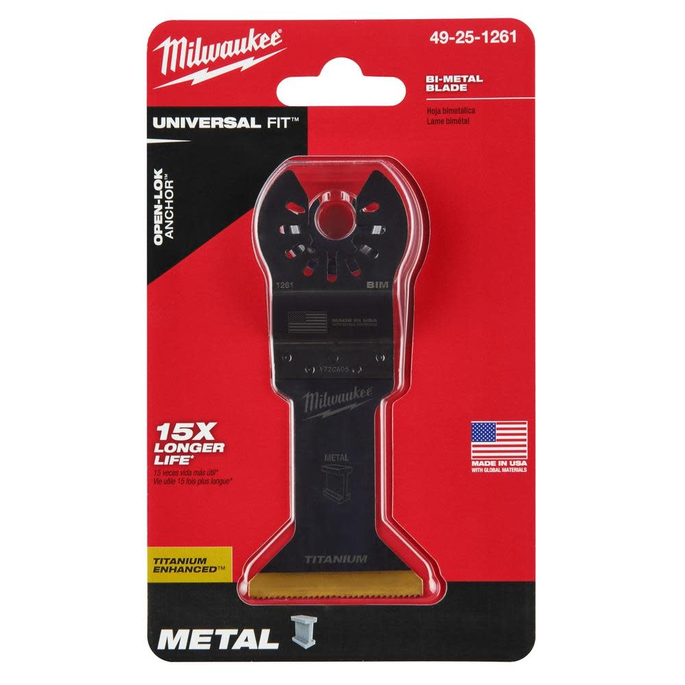 Milwaukee OPEN-LOK 1-3/4″ TITANIUM ENHANCED BI-METAL METAL BLADE 1PK - Ascmtools