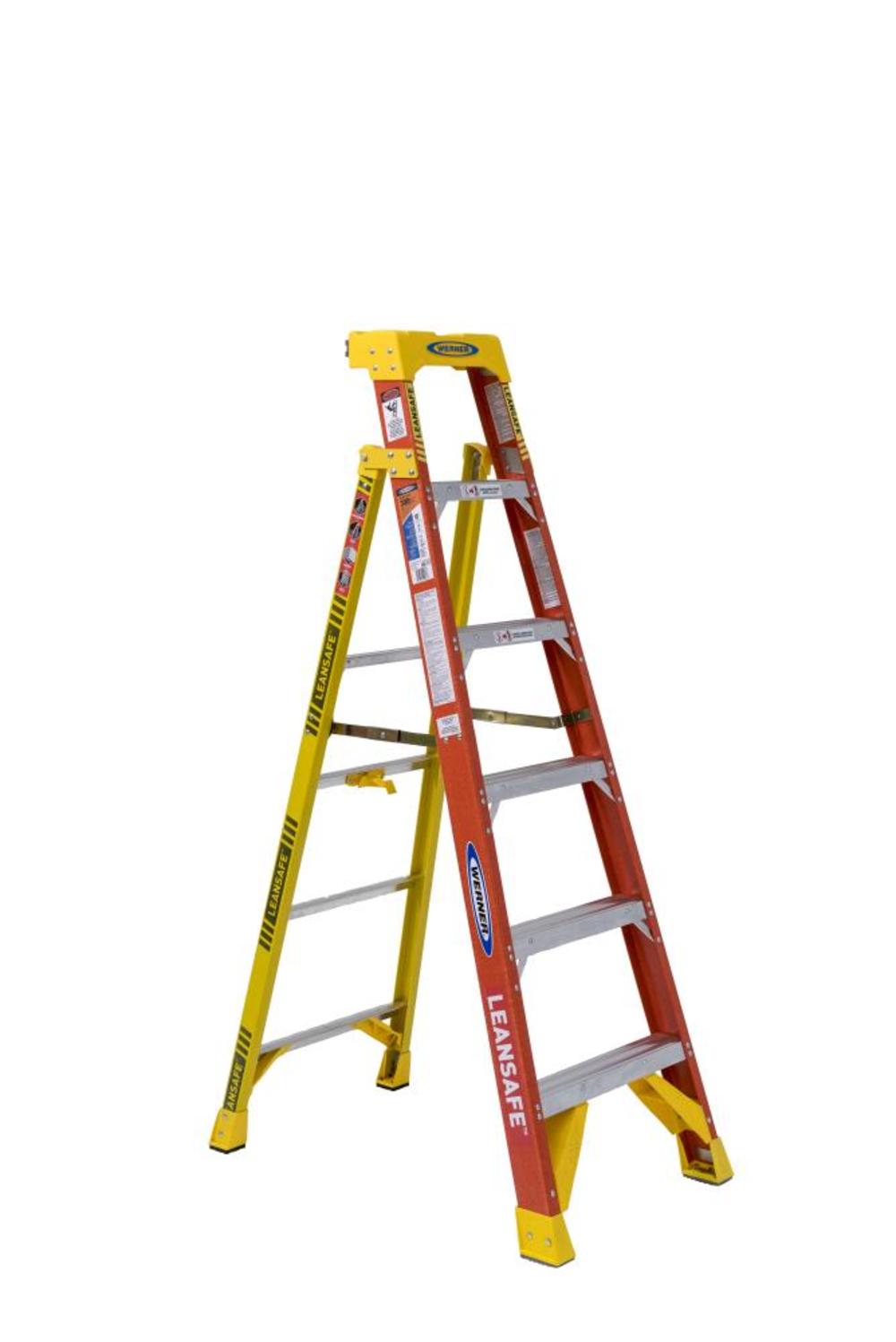 Werner 6Ft LEANSAFE Type IA Fiberglass Leaning Ladder - Ascmtools