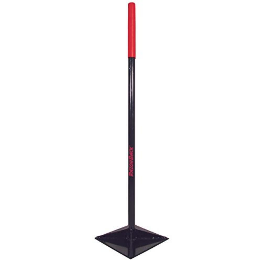 Razorback 10″ x 10″ Steel Tamper with 43″ Cushion Grip Handle - Ascmtools
