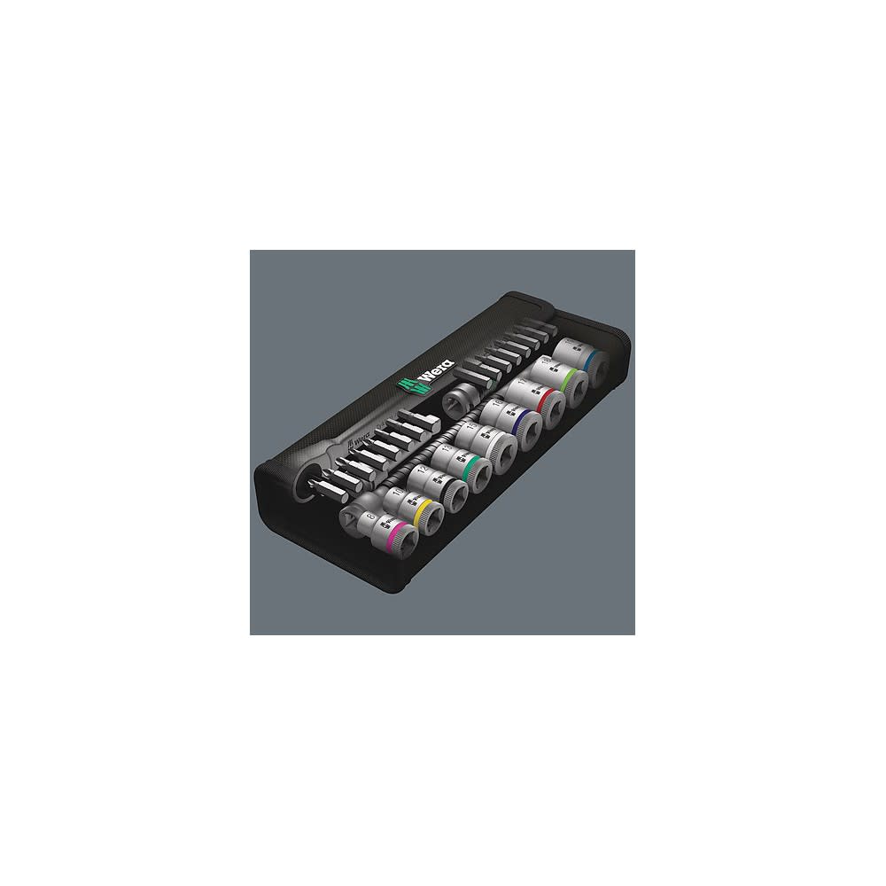 Wera Tools 29pc 3/8″ Drive 8100 SB 7 Zyklop Metal Ratchet Set - Ascmtools