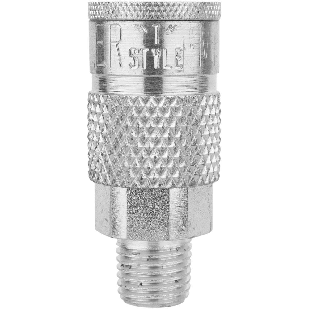 Milton 1/4″ MNPT Tru-flate/Parker T Style Quick Connect Steel Coupler - Ascmtools