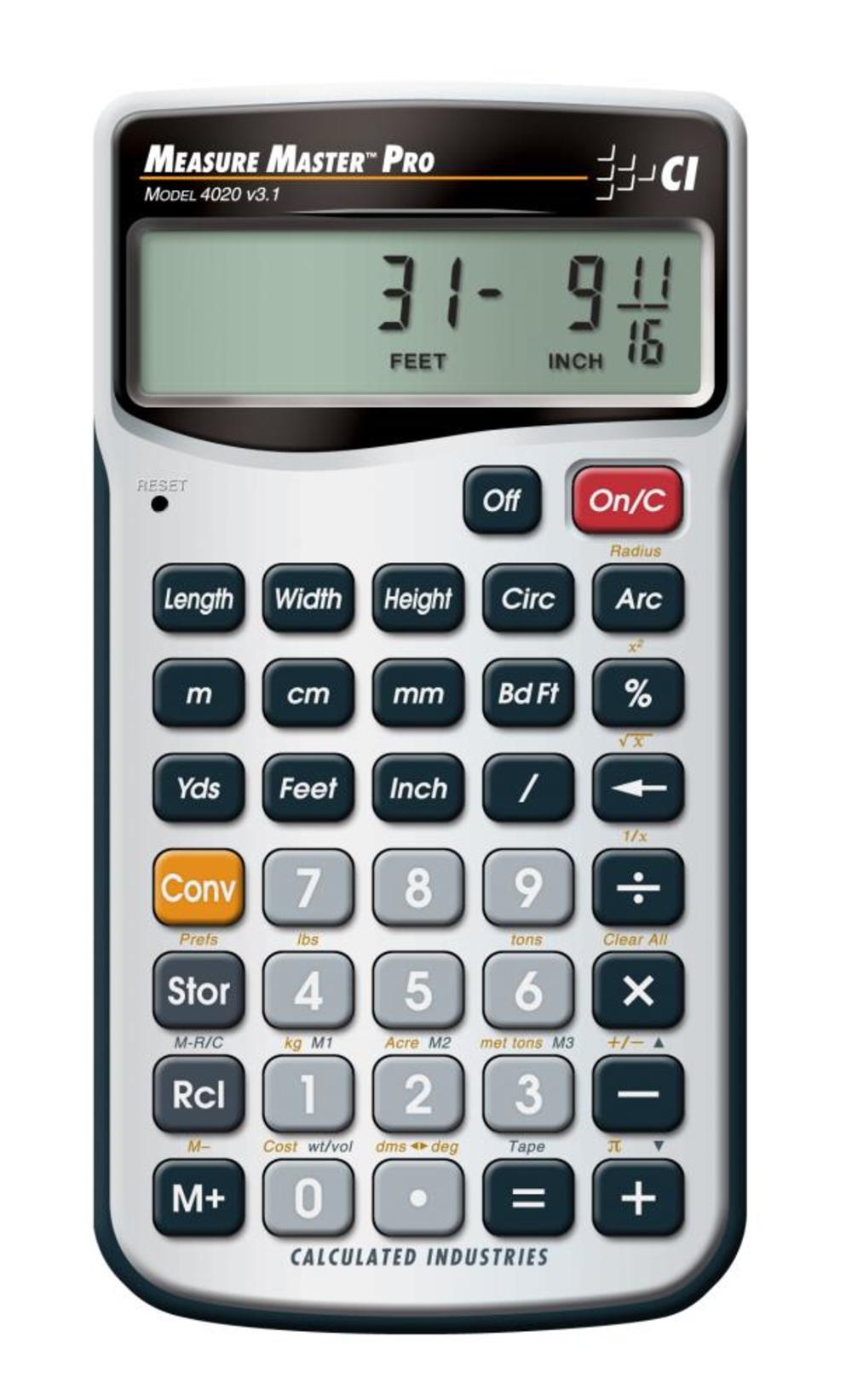 Calculated Industries Measure Master Pro Feet-Inch-Fraction and Metric Calculator - Ascmtools