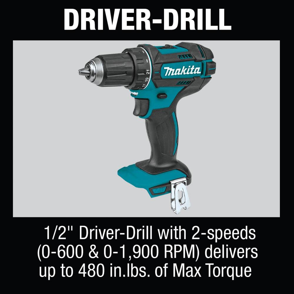 Makita 18V LXT 5 Piece Cordless Combo Kit - Ascmtools