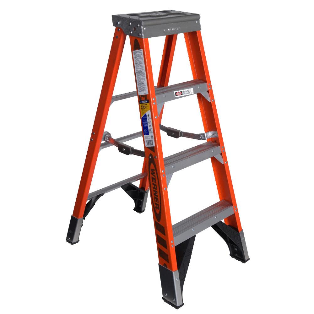 Werner 7404 4ft Type IAA Fiberglass Step Ladder - Ascmtools