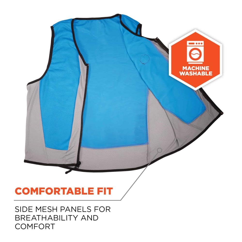 Ergodyne Chill Its 6667 Cooling Vest Blue Medium - Ascmtools