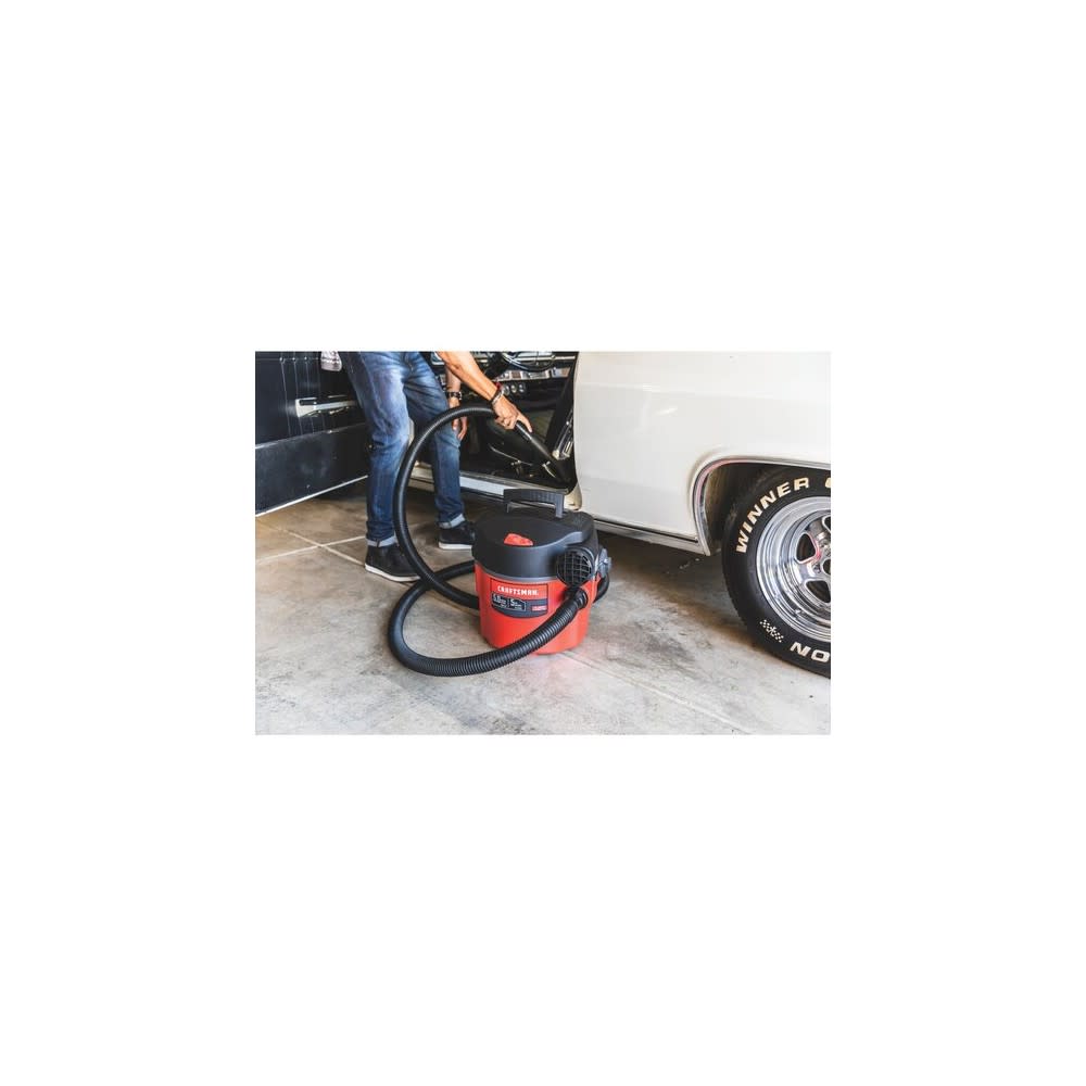 Craftsman Wet/Dry Vacuum 5 Gallon 120V 5HP Peak Wall Mounted - Ascmtools