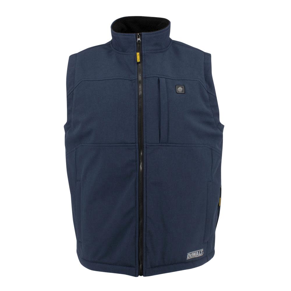 DEWALT Mens Heated Kit Soft Shell Vest with Sherpa Lining Navy 3X - Ascmtools