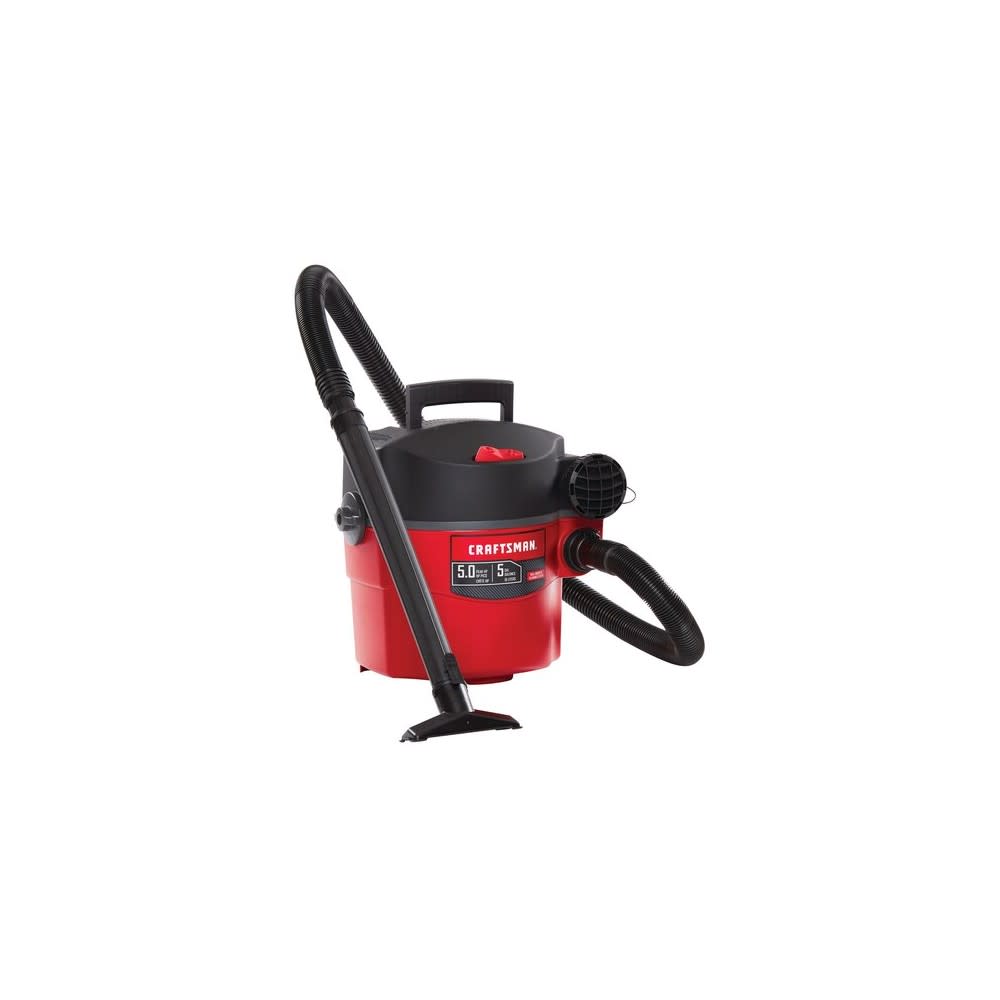 Craftsman Wet/Dry Vacuum 5 Gallon 120V 5HP Peak Wall Mounted - Ascmtools